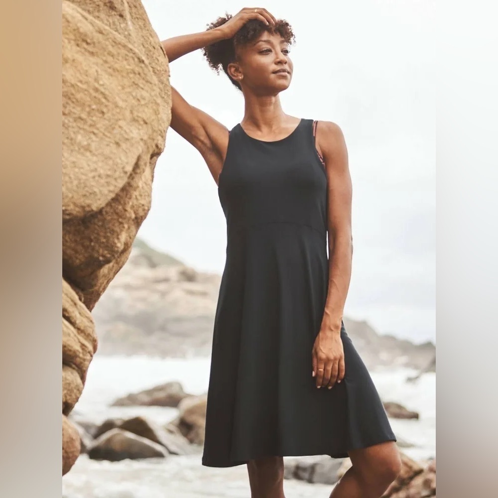 Athleta Santorini Thera Black Dress XL